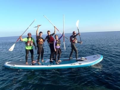 Menorca en Kayak - Tabla gigante Big Sup
